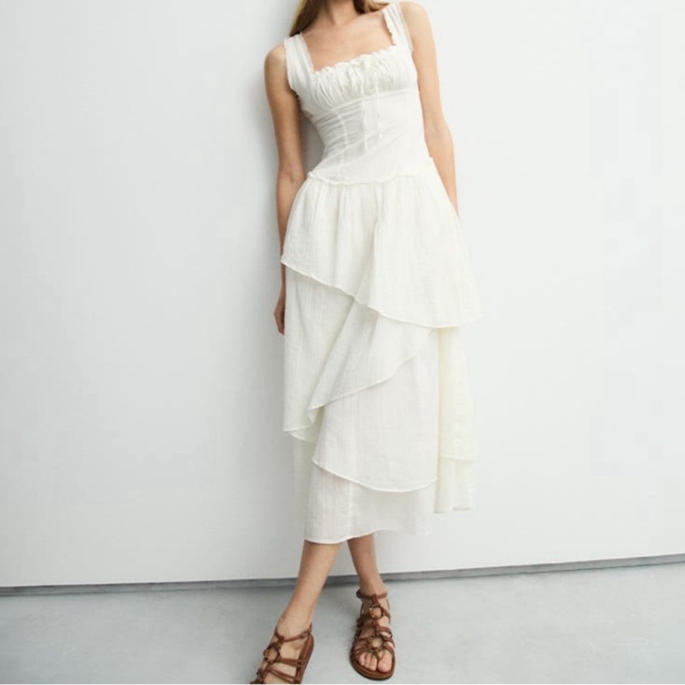 Free People In My Dreams Midi Dress White (NWT)